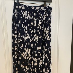 J. Crew Pleated Floral Midi Skirt